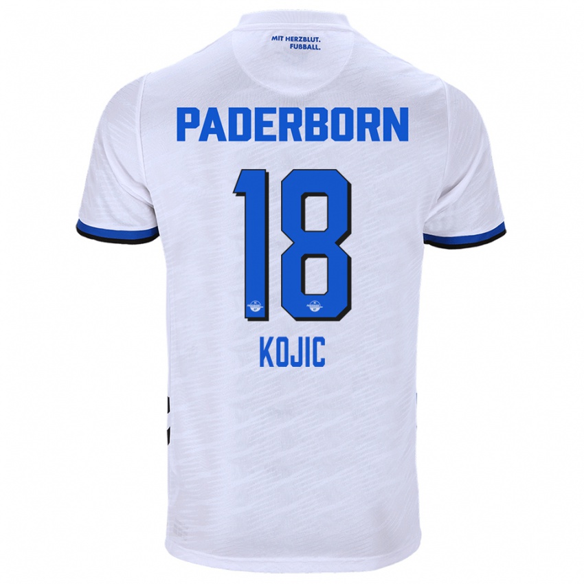 גברים Stanko Kojic #18 לבן כחול הרחק ג'רזי 2025/26 חולצה קצרה