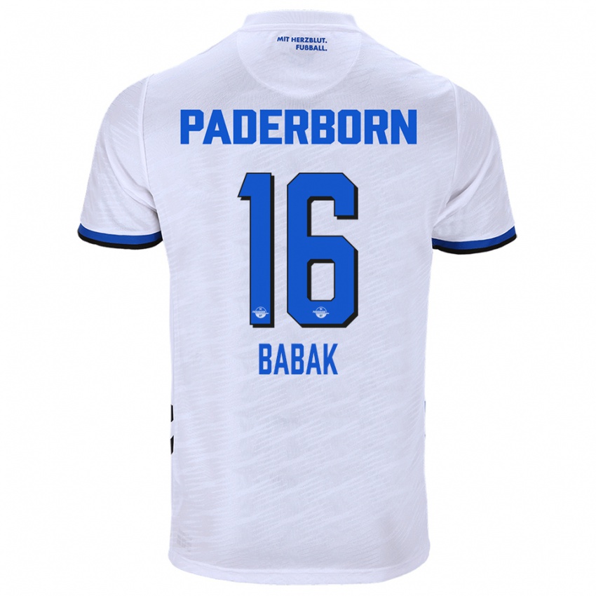 גברים Fedir Babak #16 לבן כחול הרחק ג'רזי 2025/26 חולצה קצרה