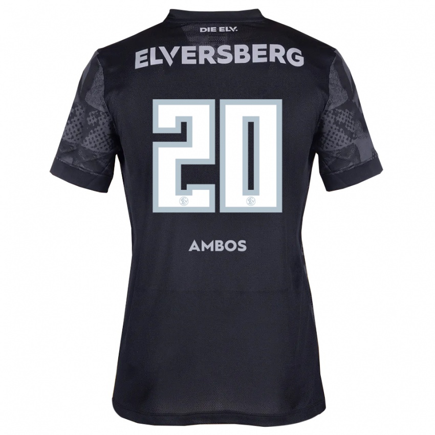 גברים מרלון אמבוס #20 שחור אפור הרחק ג'רזי 2025/26 חולצה קצרה