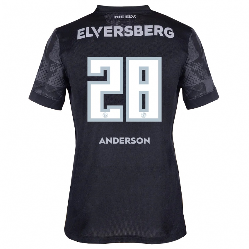גברים Mira Anderson #28 שחור אפור הרחק ג'רזי 2025/26 חולצה קצרה