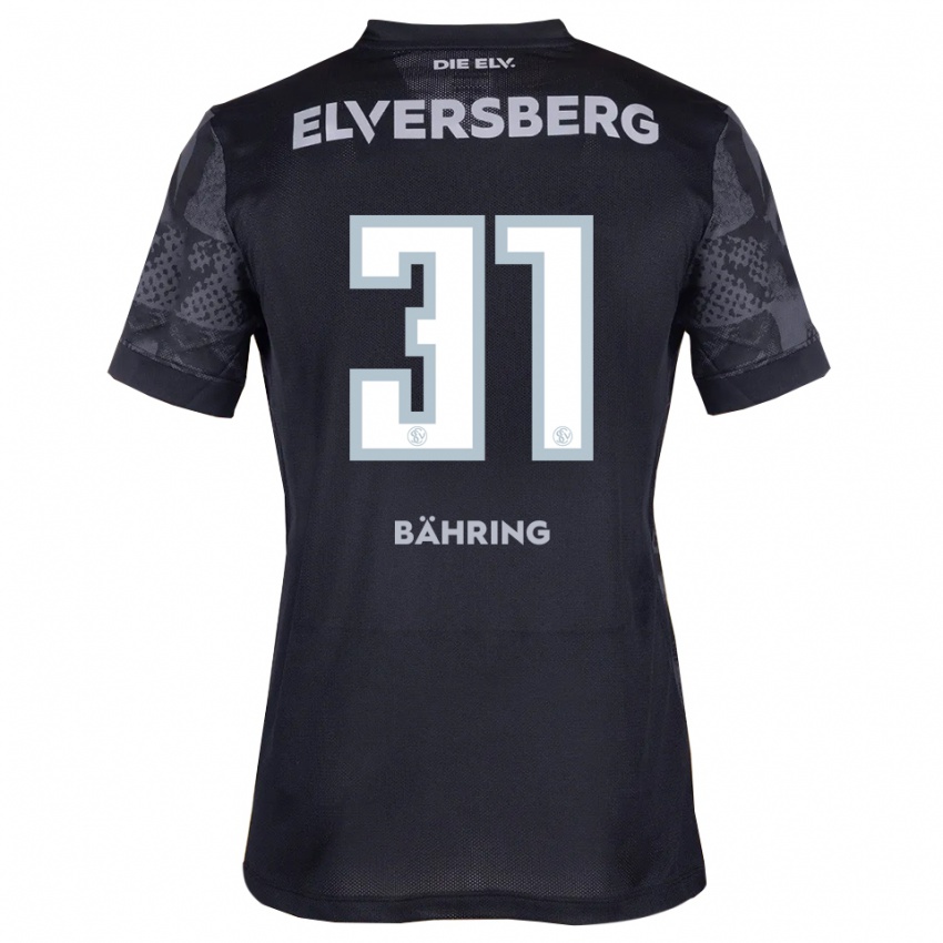 גברים Fynn Bähring #31 שחור אפור הרחק ג'רזי 2025/26 חולצה קצרה