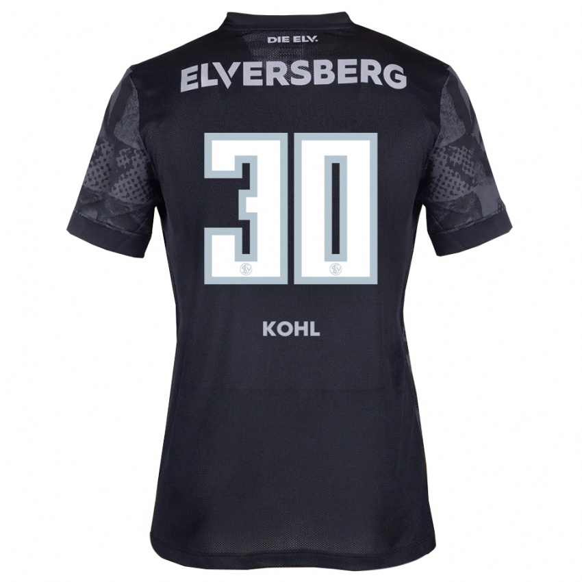 גברים Florian Kohl #30 שחור אפור הרחק ג'רזי 2025/26 חולצה קצרה