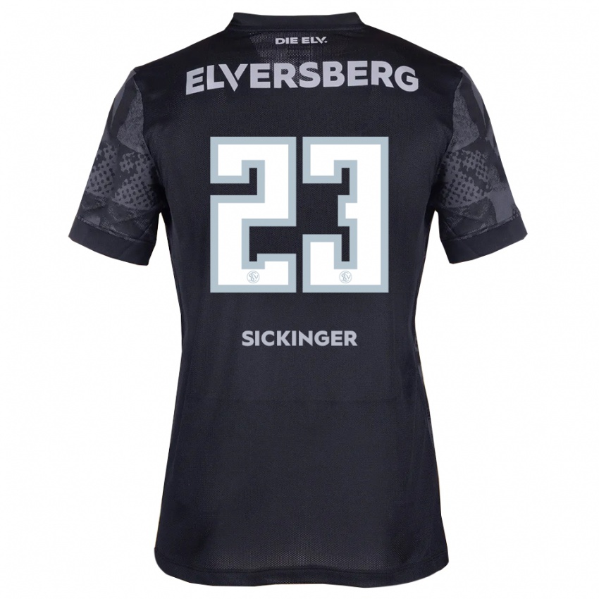 גברים קרלו סיקינגר #23 שחור אפור הרחק ג'רזי 2025/26 חולצה קצרה