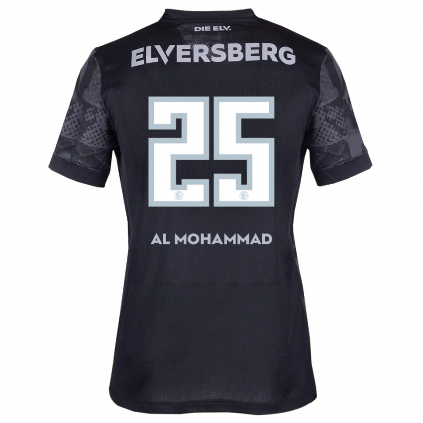 גברים Loay Al Mohammad #25 שחור אפור הרחק ג'רזי 2025/26 חולצה קצרה