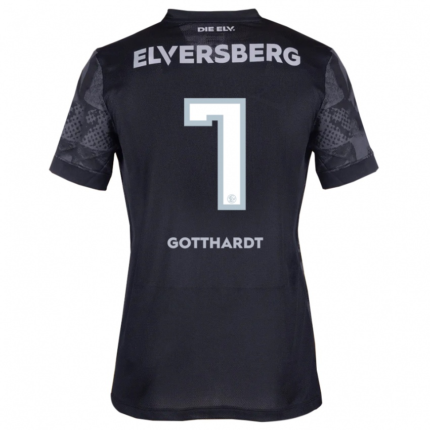 גברים Tim Gotthardt #7 שחור אפור הרחק ג'רזי 2025/26 חולצה קצרה