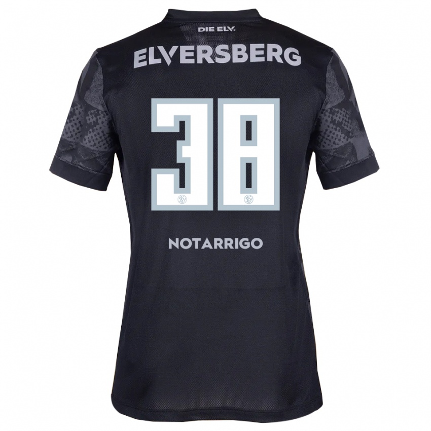 גברים Tyler Notarrigo #38 שחור אפור הרחק ג'רזי 2025/26 חולצה קצרה