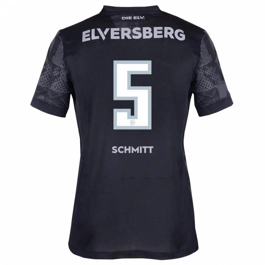 גברים Leon Schmitt #5 שחור אפור הרחק ג'רזי 2025/26 חולצה קצרה
