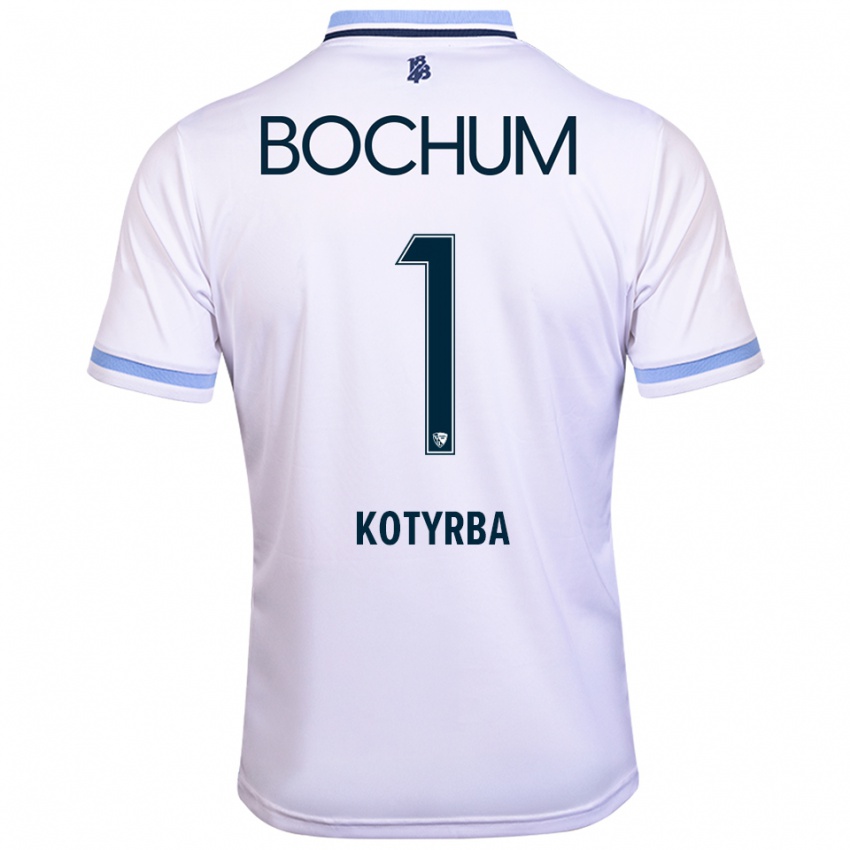 גברים פין גרגור קוטירבה #1 לבן תכלת הרחק ג'רזי 2025/26 חולצה קצרה