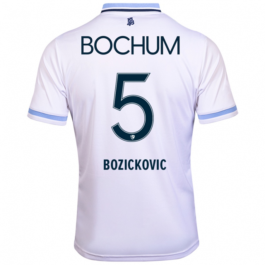 גברים ניקו בוז׳יצ׳קוביץ׳ #5 לבן תכלת הרחק ג'רזי 2025/26 חולצה קצרה