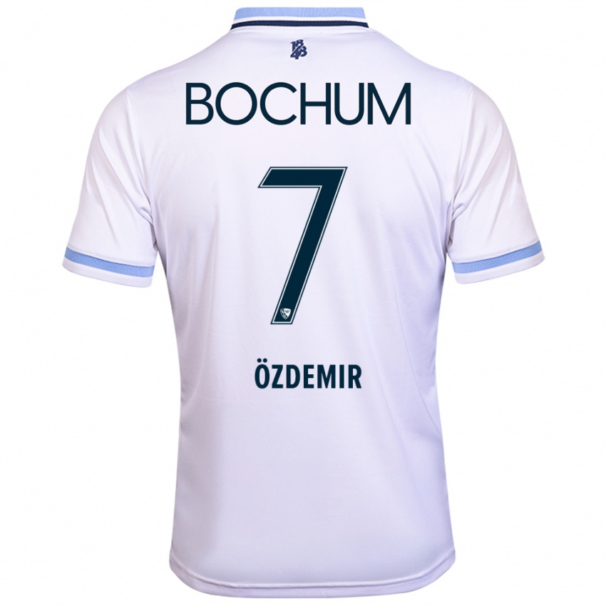 גברים Tolga Özdemir #7 לבן תכלת הרחק ג'רזי 2025/26 חולצה קצרה