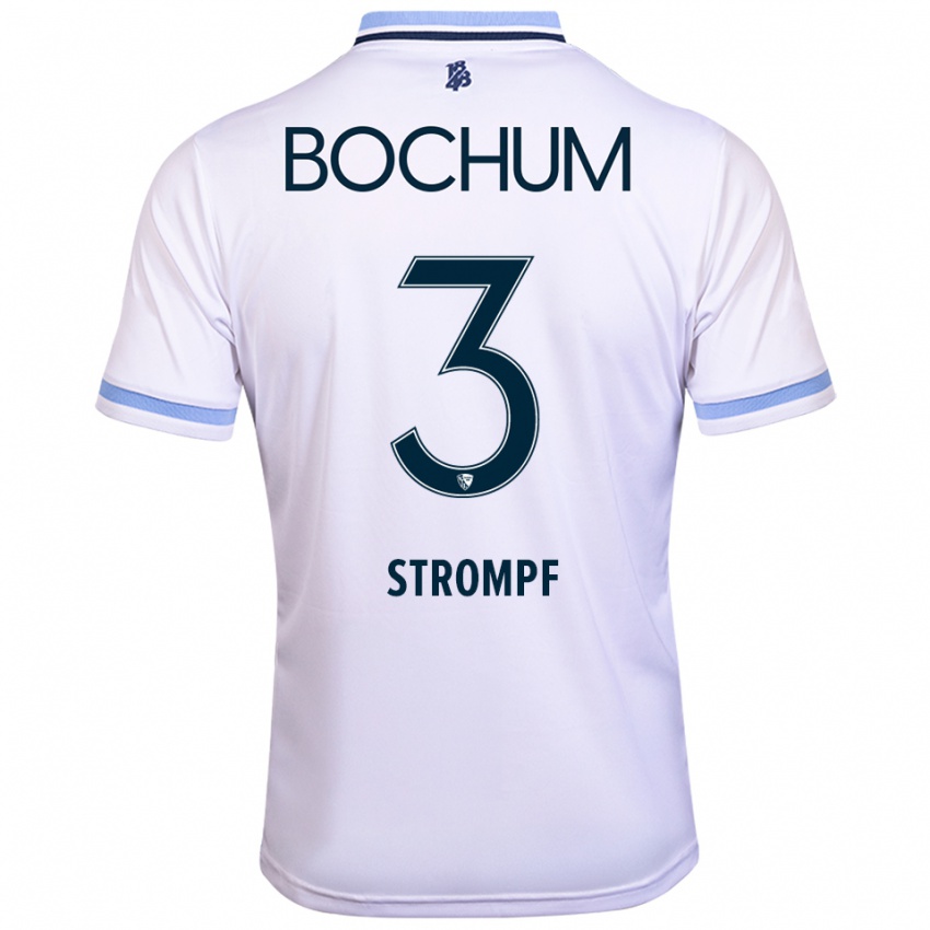 גברים פיליפ סטרומפף #3 לבן תכלת הרחק ג'רזי 2025/26 חולצה קצרה