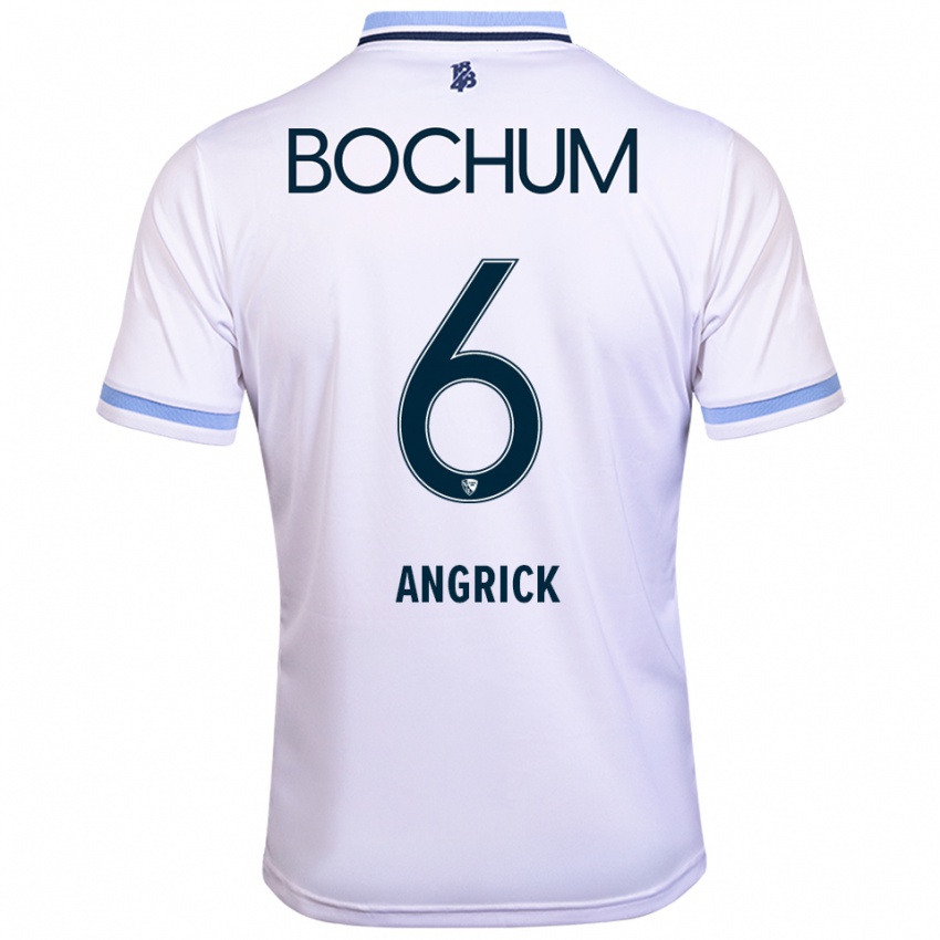 גברים ג׳נין אנגריק #6 לבן תכלת הרחק ג'רזי 2025/26 חולצה קצרה