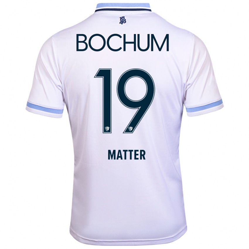 גברים Henri Matter #19 לבן תכלת הרחק ג'רזי 2025/26 חולצה קצרה