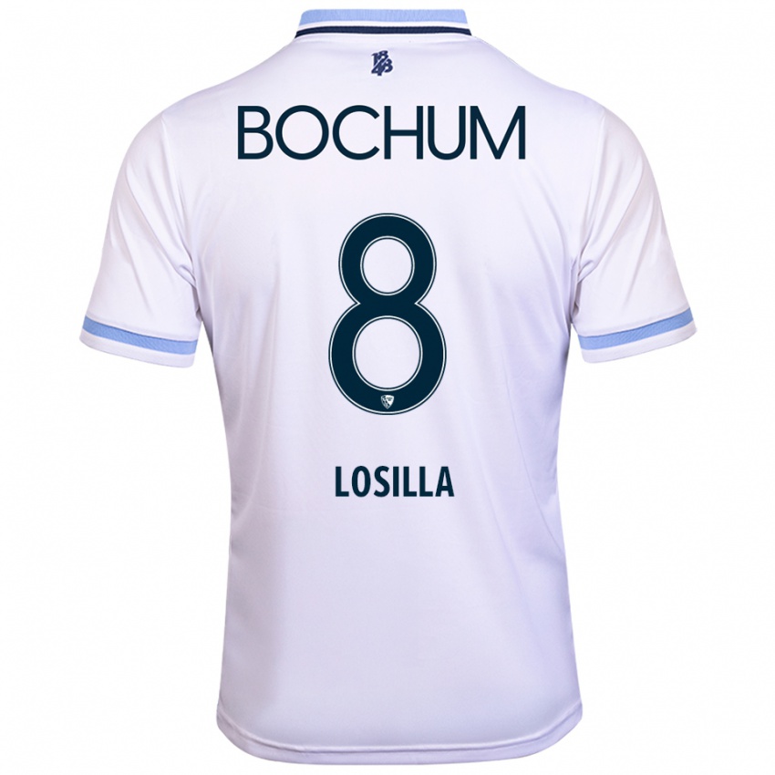 גברים Anthony Losilla #8 לבן תכלת הרחק ג'רזי 2025/26 חולצה קצרה