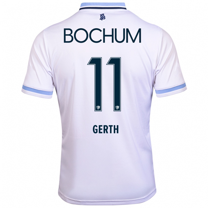 גברים עמוס גרת #11 לבן תכלת הרחק ג'רזי 2025/26 חולצה קצרה