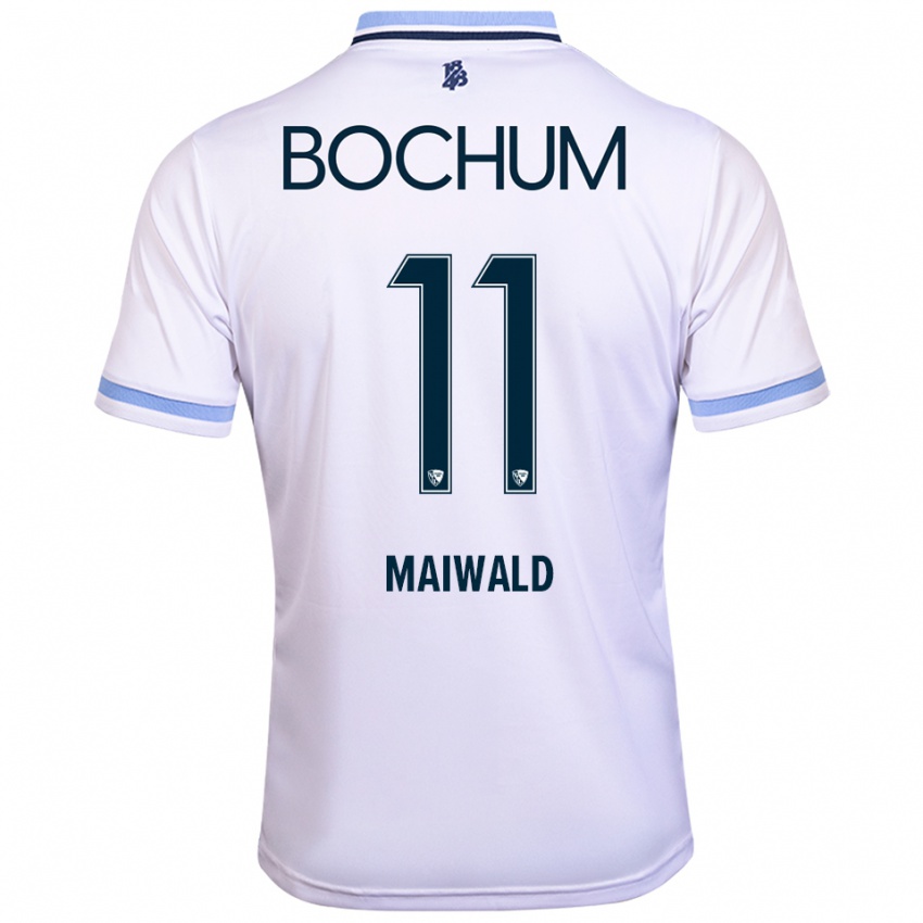 גברים Anna Maiwald #11 לבן תכלת הרחק ג'רזי 2025/26 חולצה קצרה