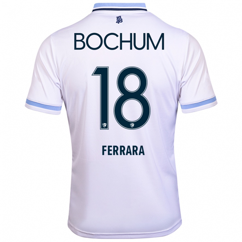 גברים Noah-Ali Ferrara #18 לבן תכלת הרחק ג'רזי 2025/26 חולצה קצרה