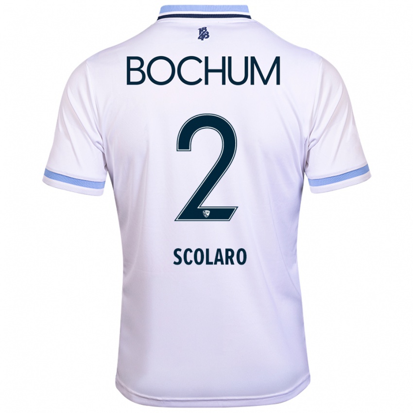 גברים Roberto Scolaro #2 לבן תכלת הרחק ג'רזי 2025/26 חולצה קצרה