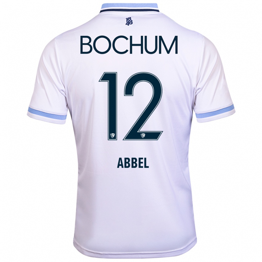 גברים אריק אבל #12 לבן תכלת הרחק ג'רזי 2025/26 חולצה קצרה