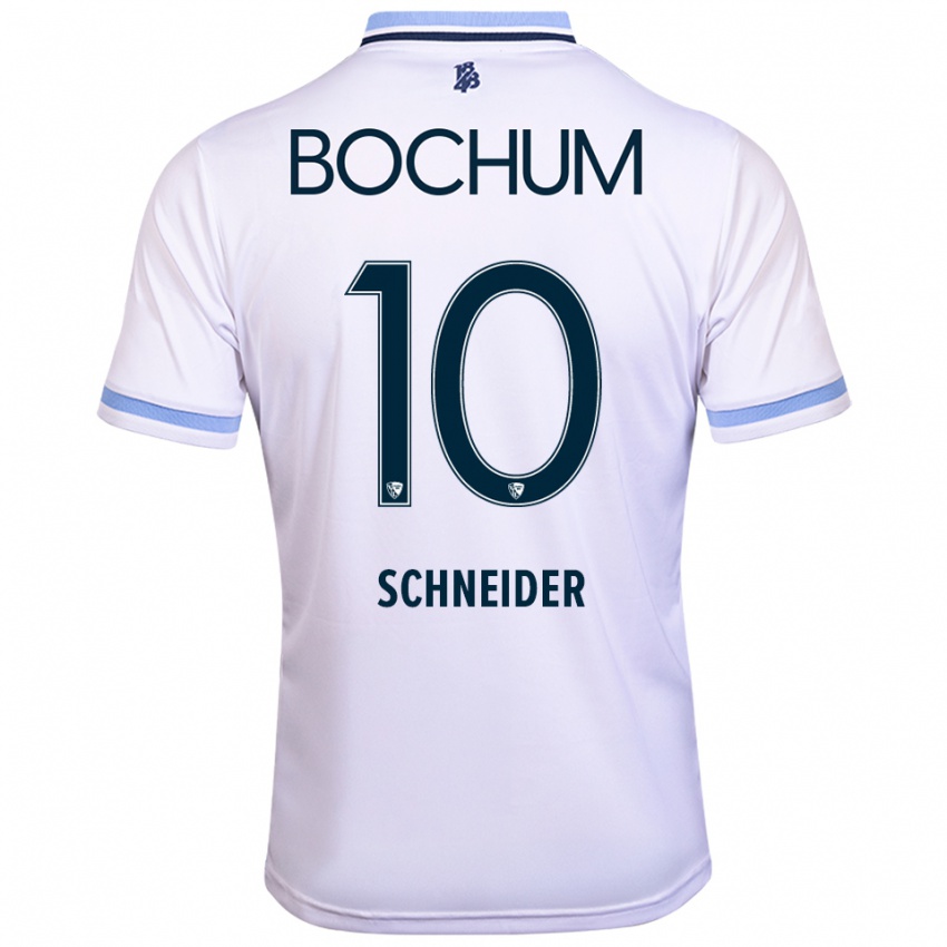 גברים Ruben Schneider #10 לבן תכלת הרחק ג'רזי 2025/26 חולצה קצרה