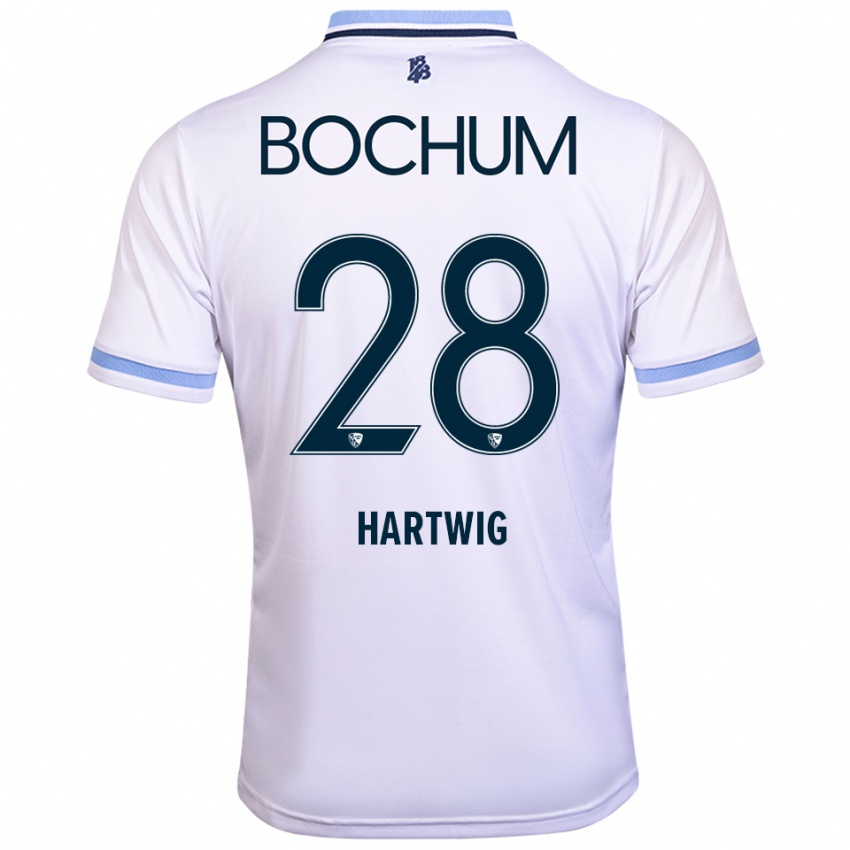 גברים לואיס הארטוויג #28 לבן תכלת הרחק ג'רזי 2025/26 חולצה קצרה