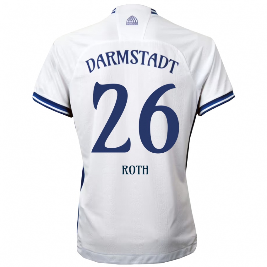 גברים Maximilian Roth #26 לבן כחול הרחק ג'רזי 2025/26 חולצה קצרה