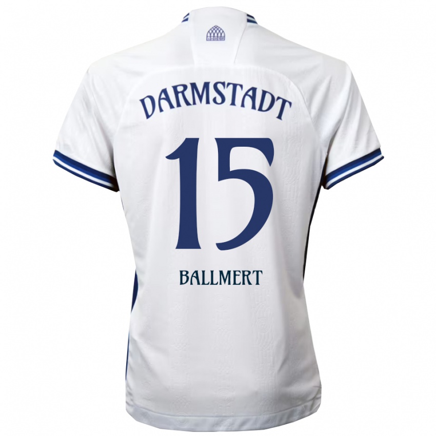 גברים Markus Ballmert #15 לבן כחול הרחק ג'רזי 2025/26 חולצה קצרה