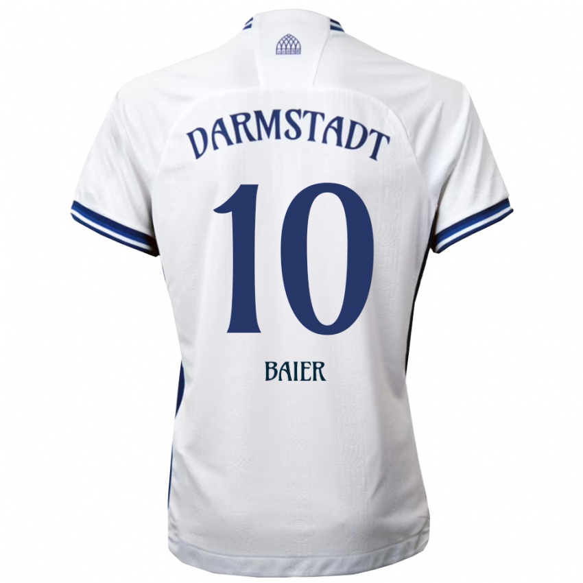 גברים Nico Baier #10 לבן כחול הרחק ג'רזי 2025/26 חולצה קצרה