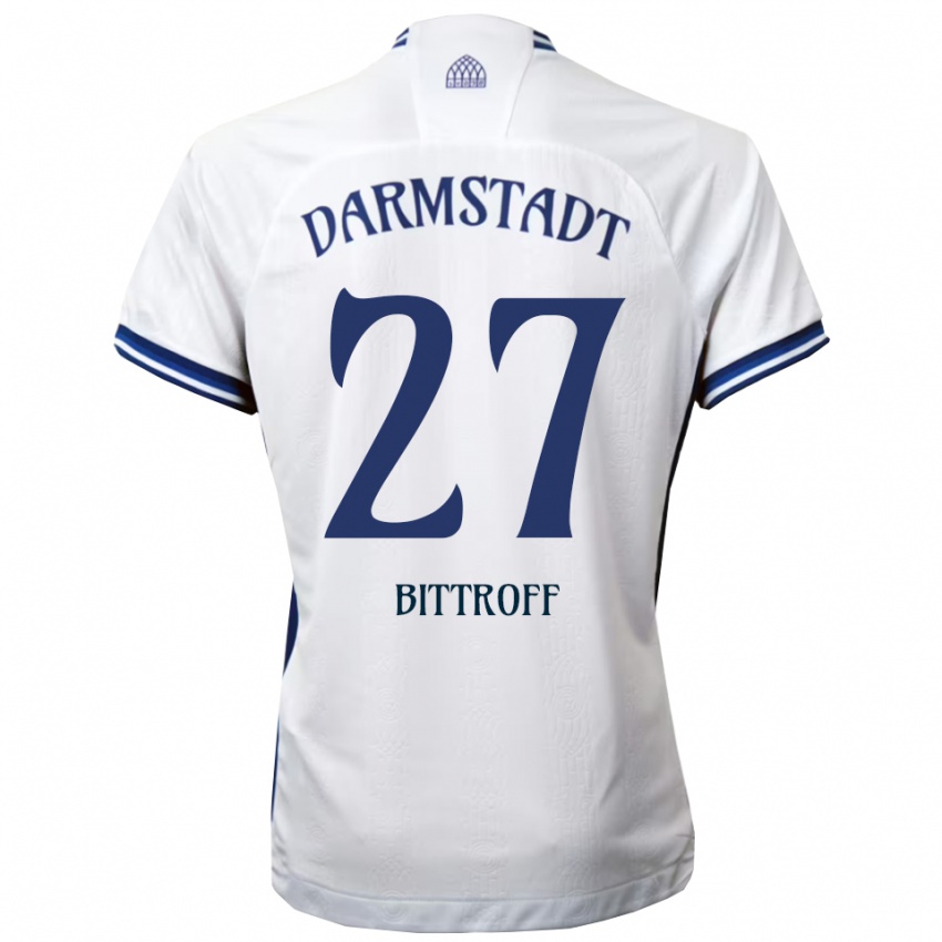 גברים Maurice Bittroff #27 לבן כחול הרחק ג'רזי 2025/26 חולצה קצרה