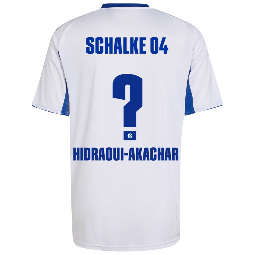 גברים Yassin Hidraoui-Akachar #0 לבן כחול הרחק ג'רזי 2025/26 חולצה קצרה