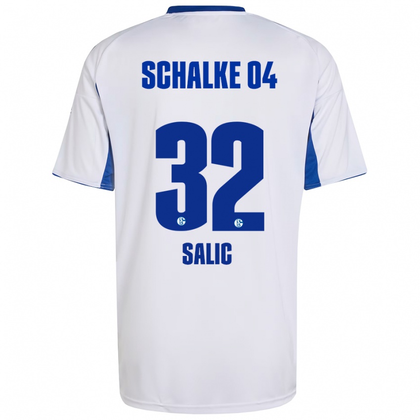 גברים דנה שאליץ׳ #32 לבן כחול הרחק ג'רזי 2025/26 חולצה קצרה