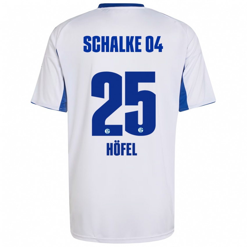 גברים Luca Höfel #25 לבן כחול הרחק ג'רזי 2025/26 חולצה קצרה