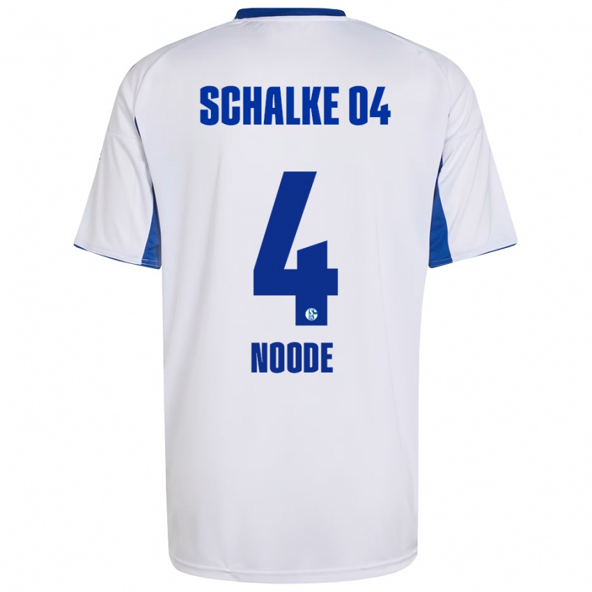 גברים Steve Noode #4 לבן כחול הרחק ג'רזי 2025/26 חולצה קצרה