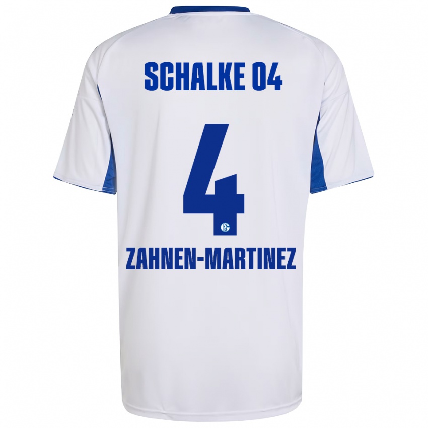 גברים פאבלו זהנן מרטינז #4 לבן כחול הרחק ג'רזי 2025/26 חולצה קצרה