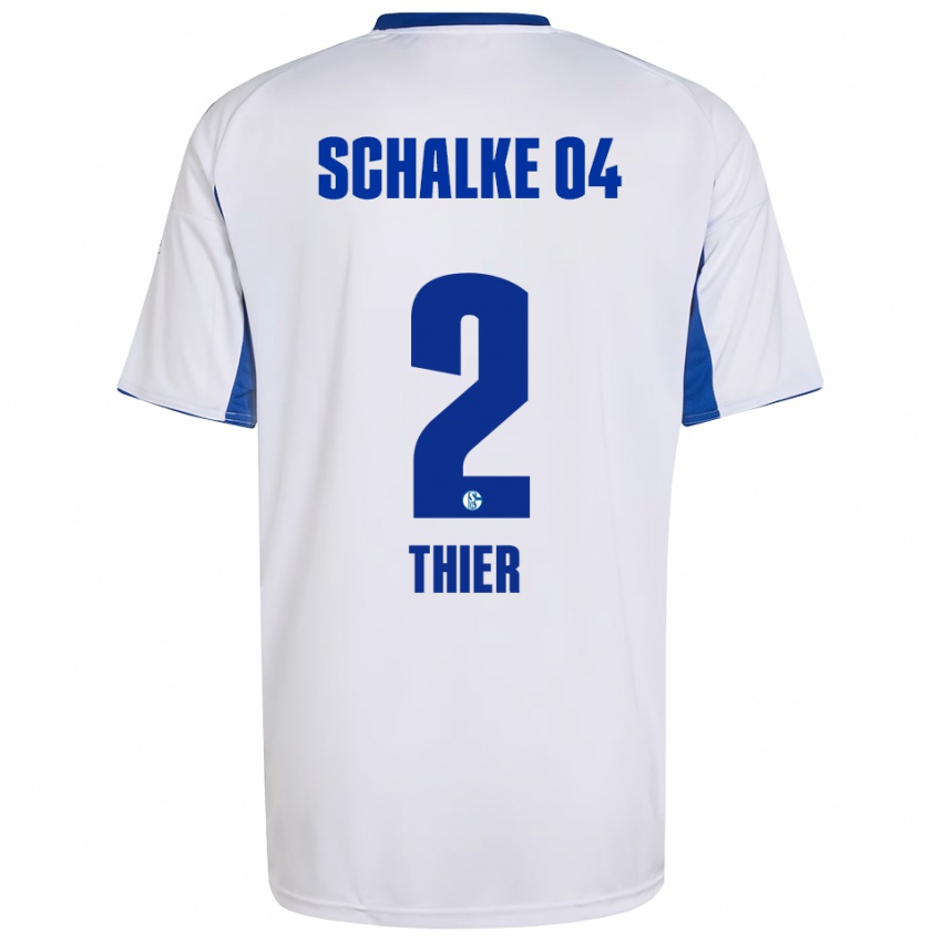 גברים Silas Thier #2 לבן כחול הרחק ג'רזי 2025/26 חולצה קצרה