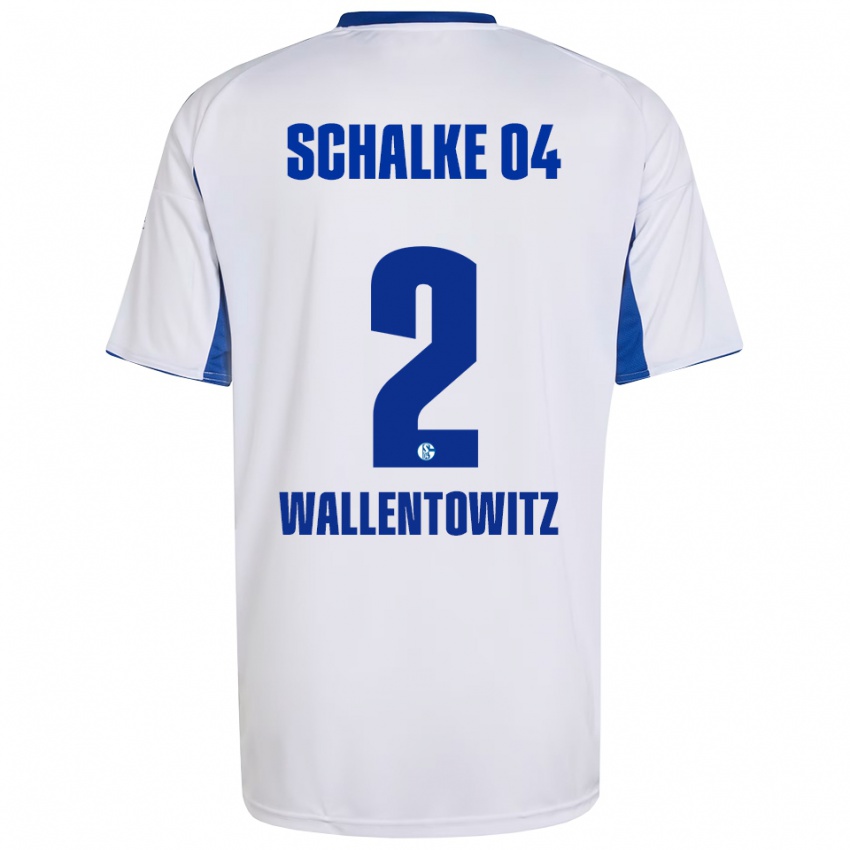 גברים מיקה ולנטוביץ #2 לבן כחול הרחק ג'רזי 2025/26 חולצה קצרה