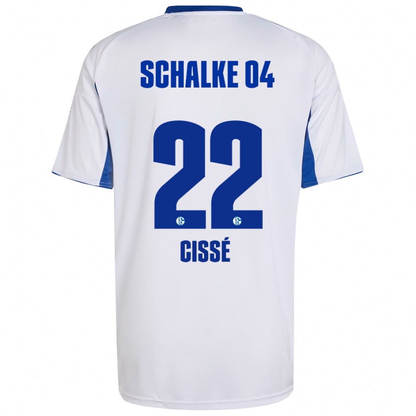 גברים Ibrahima Cissé #22 לבן כחול הרחק ג'רזי 2025/26 חולצה קצרה