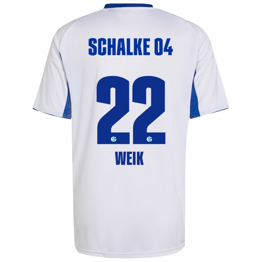 גברים לינוס ווייק #22 לבן כחול הרחק ג'רזי 2025/26 חולצה קצרה