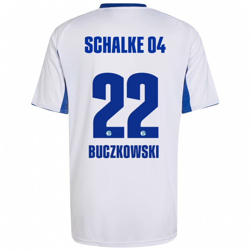 גברים פיליפ אמארו בוצ׳קובסקי #22 לבן כחול הרחק ג'רזי 2025/26 חולצה קצרה