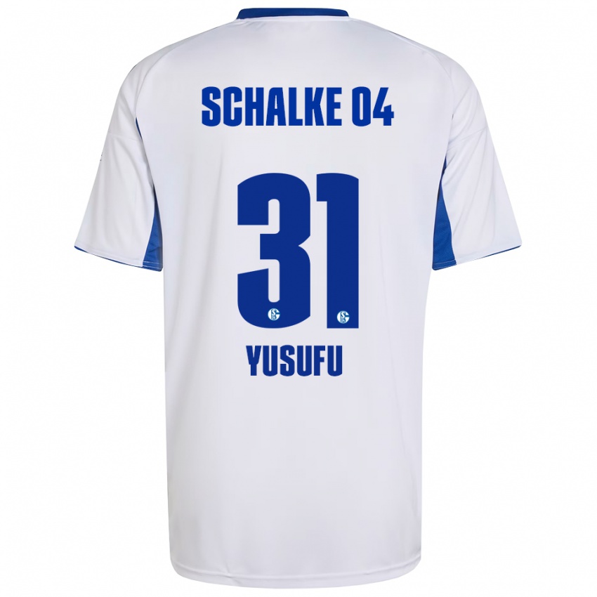 גברים Faaris Yusufu #31 לבן כחול הרחק ג'רזי 2025/26 חולצה קצרה