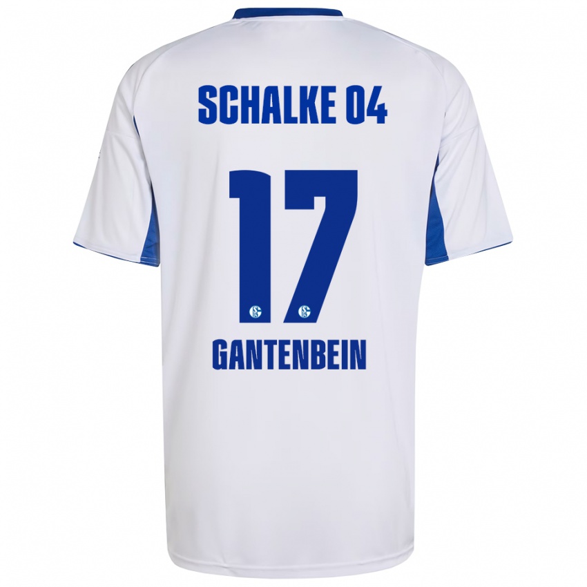 גברים אדריאן גנטנביין #17 לבן כחול הרחק ג'רזי 2025/26 חולצה קצרה