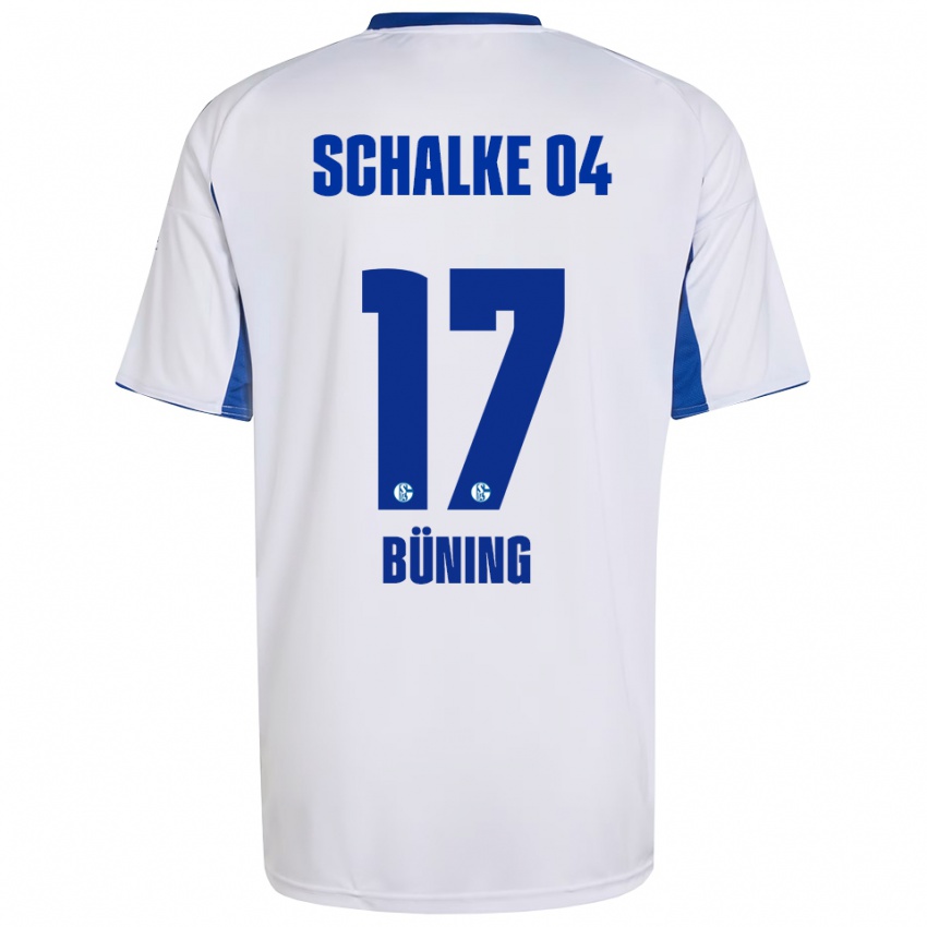 גברים מישל שנטל בינינג #17 לבן כחול הרחק ג'רזי 2025/26 חולצה קצרה