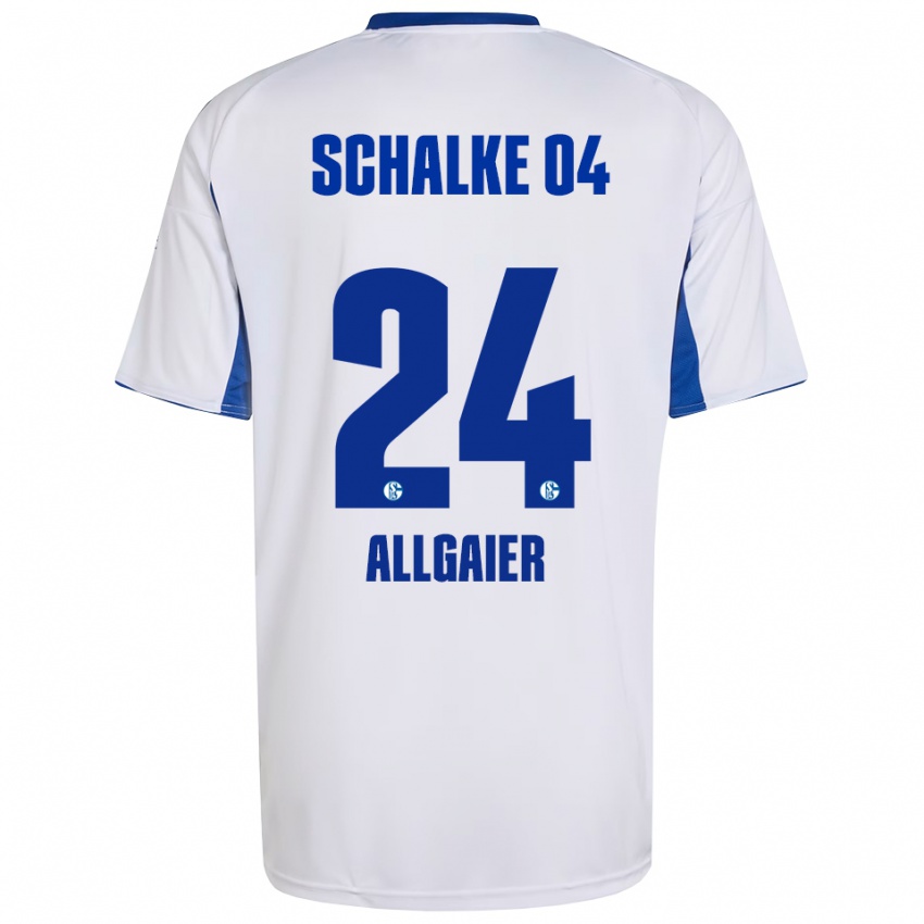 גברים פליקס אלגייר #24 לבן כחול הרחק ג'רזי 2025/26 חולצה קצרה