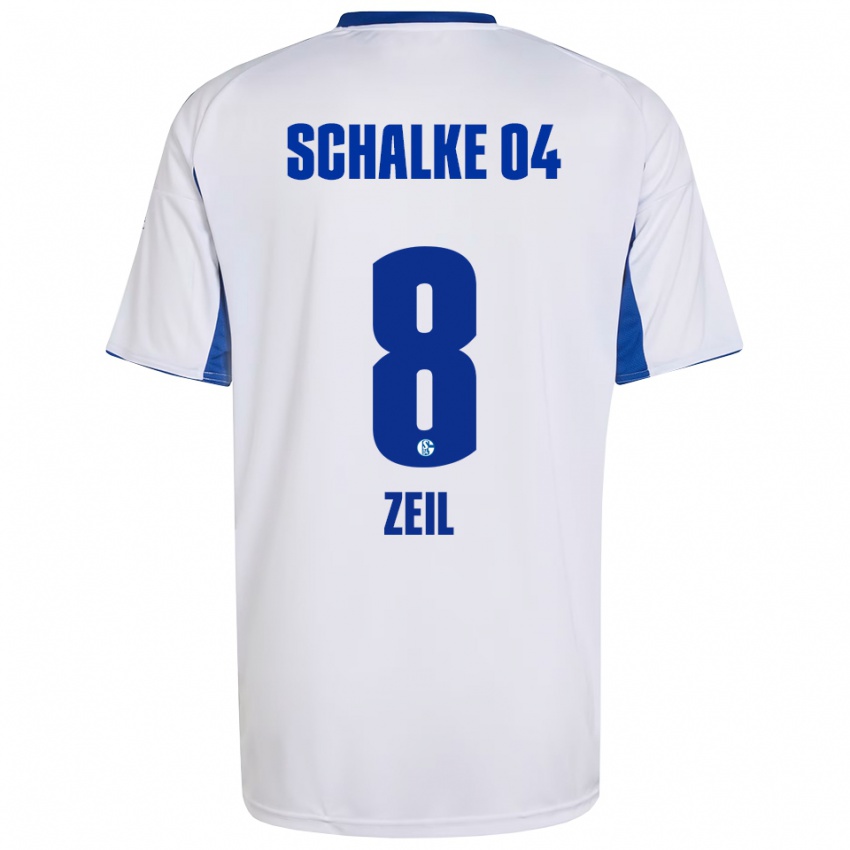 גברים אמיל צייל #8 לבן כחול הרחק ג'רזי 2025/26 חולצה קצרה