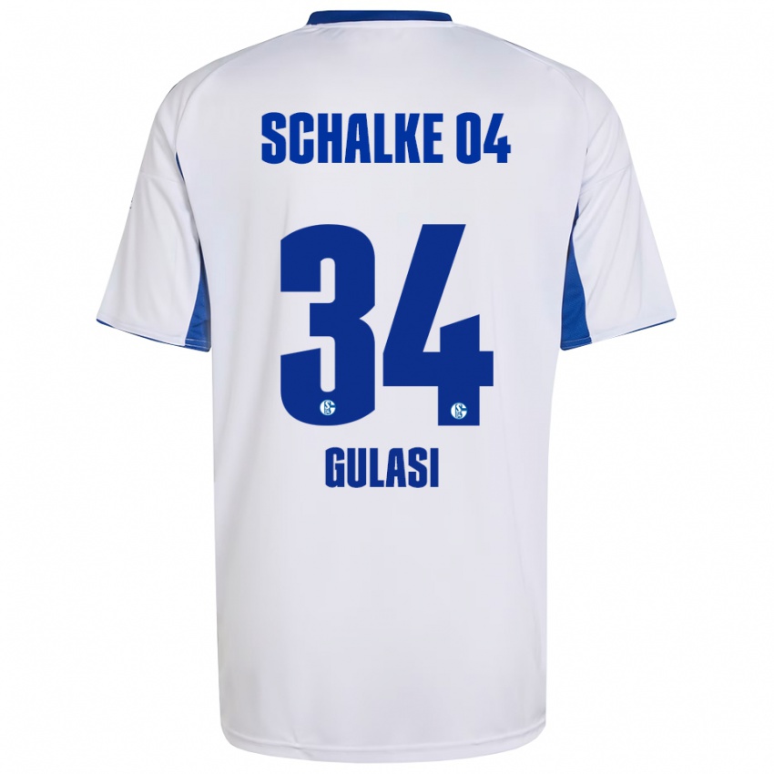 גברים איימאן אמראן גולאסי #34 לבן כחול הרחק ג'רזי 2025/26 חולצה קצרה