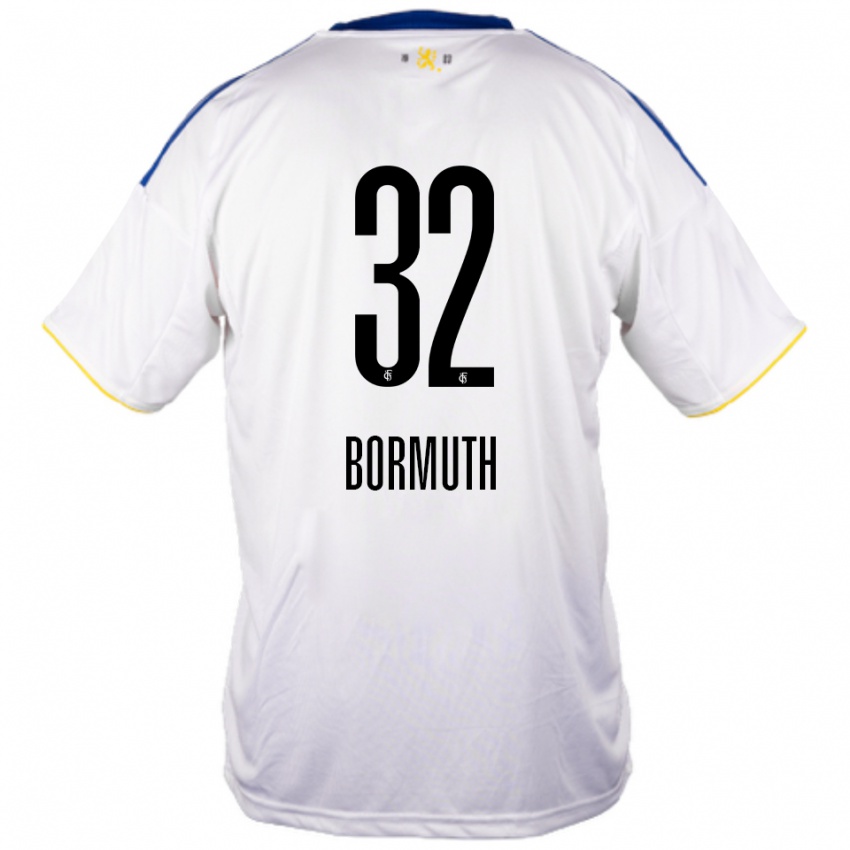 גברים רובין בורמות' #32 לבן כחול צהוב הרחק ג'רזי 2025/26 חולצה קצרה