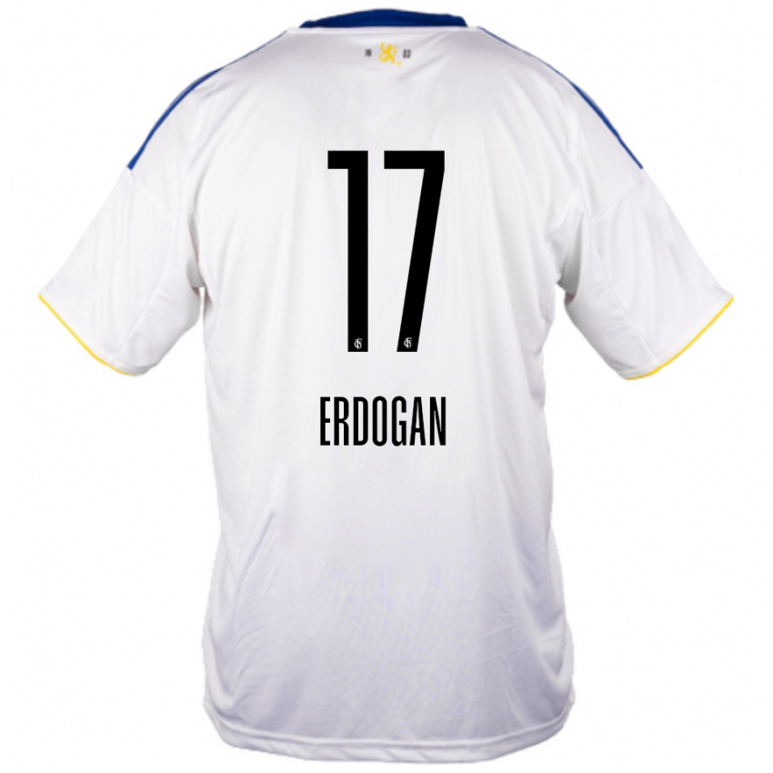 גברים Emirhan Erdogan #17 לבן כחול צהוב הרחק ג'רזי 2025/26 חולצה קצרה