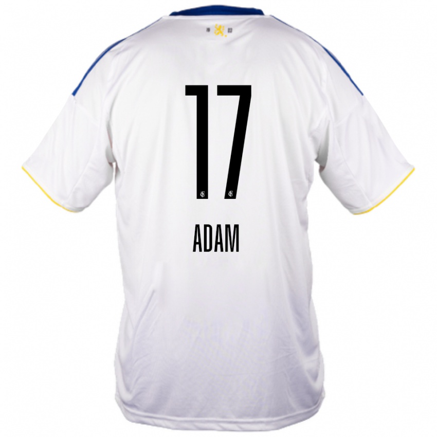 גברים Maximilian Adam #17 לבן כחול צהוב הרחק ג'רזי 2025/26 חולצה קצרה