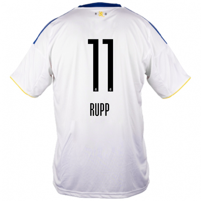 גברים פין רופ #11 לבן כחול צהוב הרחק ג'רזי 2025/26 חולצה קצרה