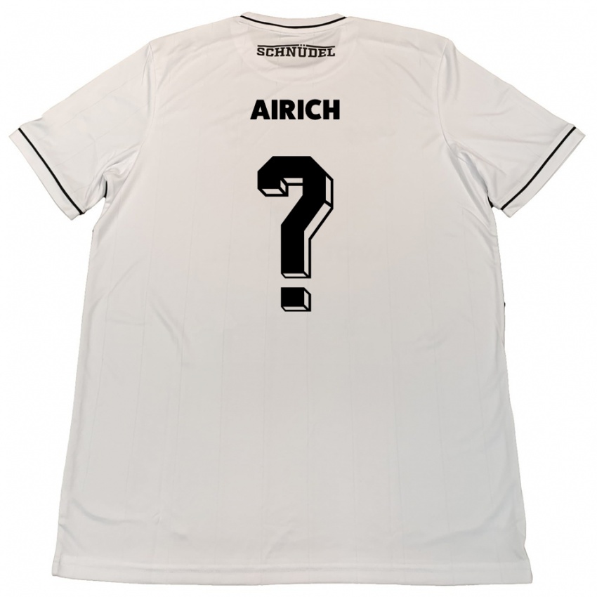 גברים Melissa Airich #0 לבן שחור הרחק ג'רזי 2025/26 חולצה קצרה